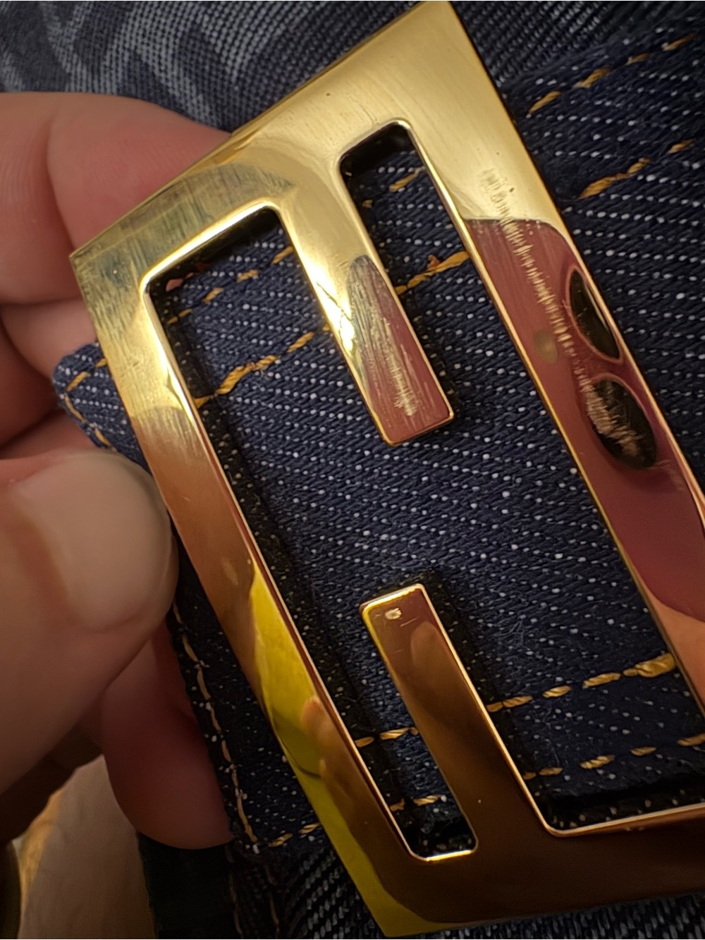 Fendi Reversible Denim Baguette - Picture 10 of 10